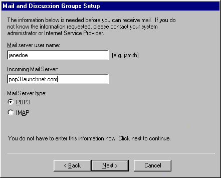 Netscape Communicator Mail Help Screen #5